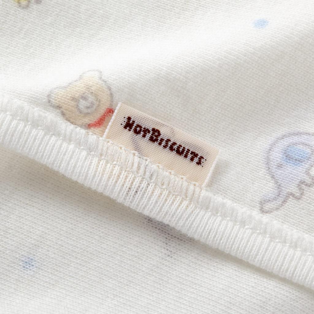 Miki House Hot Biscuits Short Undershirt, Boys and Girls, Newborn, Baby Clothes, Multicolor, 50cm, 70-2116-492