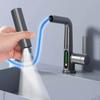 Pulling Lifting Digital Display Faucet Waterfall Basin Faucet Stream Sprayer Hot Cold Water Sink Mixer Wash Tap For Bathroom