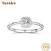 Tancise Classic 925 Sterling Silver Zircon Ring Ladies Jewelry Wedding Promise Party Gift