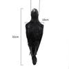 Подвесная фигура вороны, реалистичный декор на День всех святых для подоконника, стола, письменного стола, книжной полки, 32 см Д x 10 см Ш