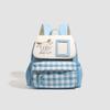 Повседневный рюкзак большой вместимости в клетку с вышивкой для студентов