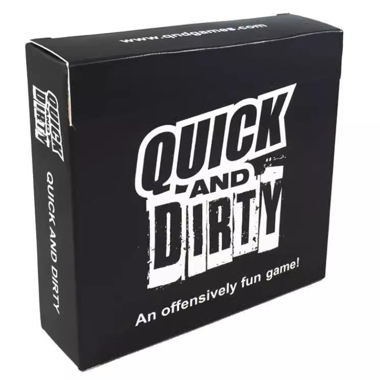 QuickAndDirty Party Game Cards Camping Crazy Quiz Interactive Board Game for Adults Family Fun