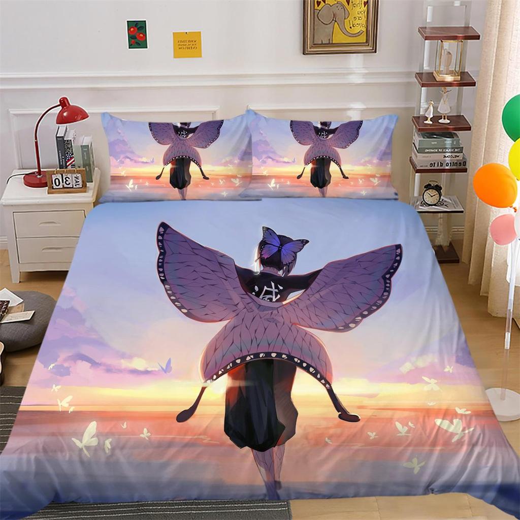 3D комплект постельного белья с цветами и бабочками, крыло насекомого, пододеяльник, наволочка, 2 или 3 шт., AU240 * 270, очень большой размер, украшение для дома