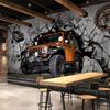 Фотообои 3D Ретро Мультяшная Машина Настенные Панно Ресторан Кафе Фон Панно Домашний Декор