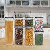 7Pcs Set Kitchen Sealed Jar Grain Storage Box Refrigerated Odor-Free Transparent PP Fresh-Keeping Box (BPA Free, FDA Certified)