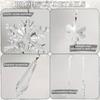 10pcs Crystal Christmas Ornaments for Tree Decorations-Hanging Acrylic Snowflake Icicle Ornaments with Drop Pendants for Winter Wonderland Chandelier