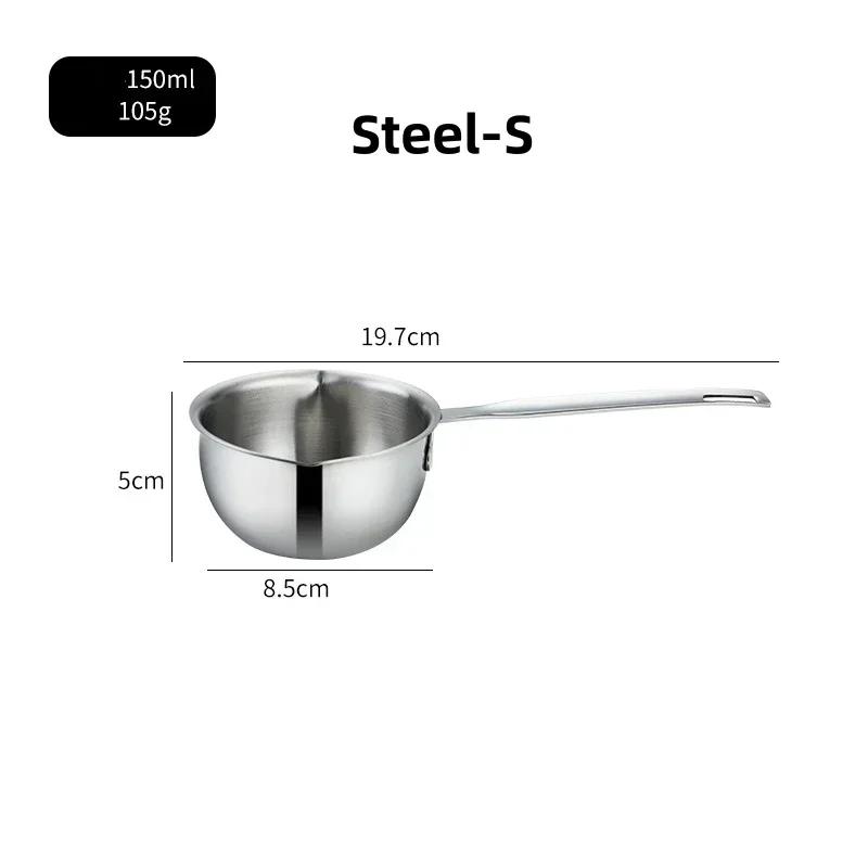 304 Stainless Steel Mini Hot Oil Pot Milk Pan Milk Pot Small Saucepan for Boiling Butter Melting Pot Butter Warmer Kitchen Pan