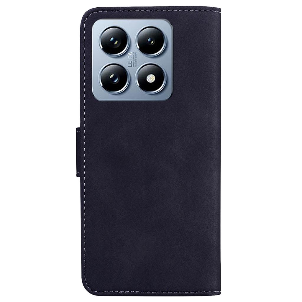 Чехол для Xiaomi 14T Pro, однотонный кожаный кошелек, чехол для телефона