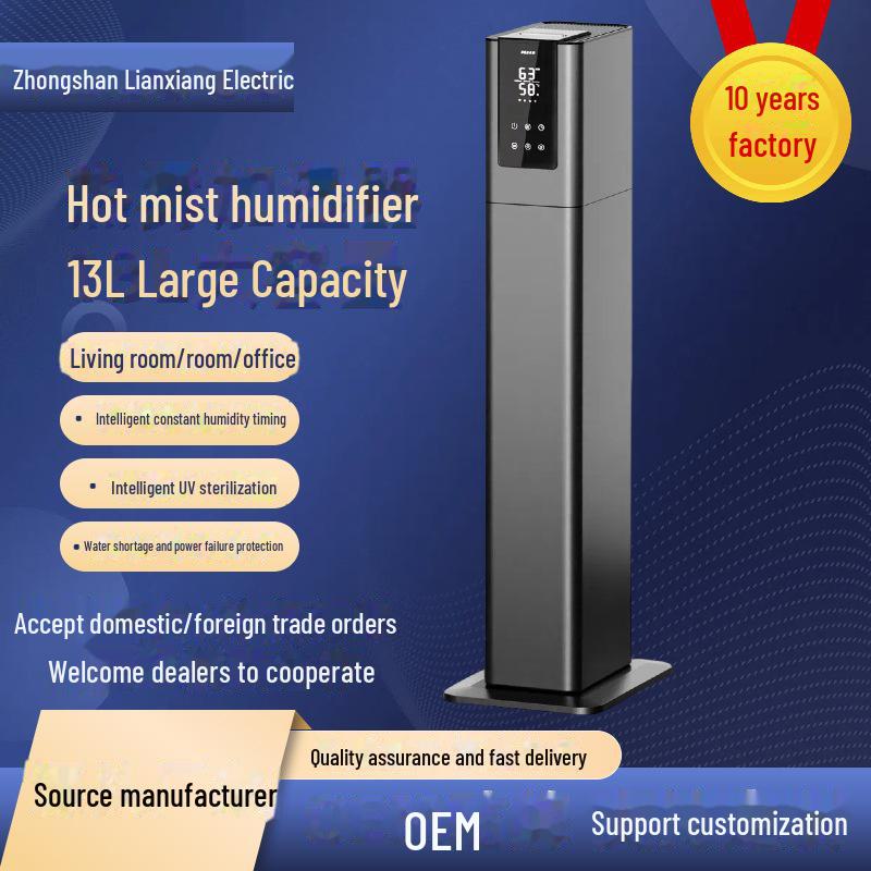 13L Silent Floor-Standing Humidifier with UV Aromatherapy for Bedrooms