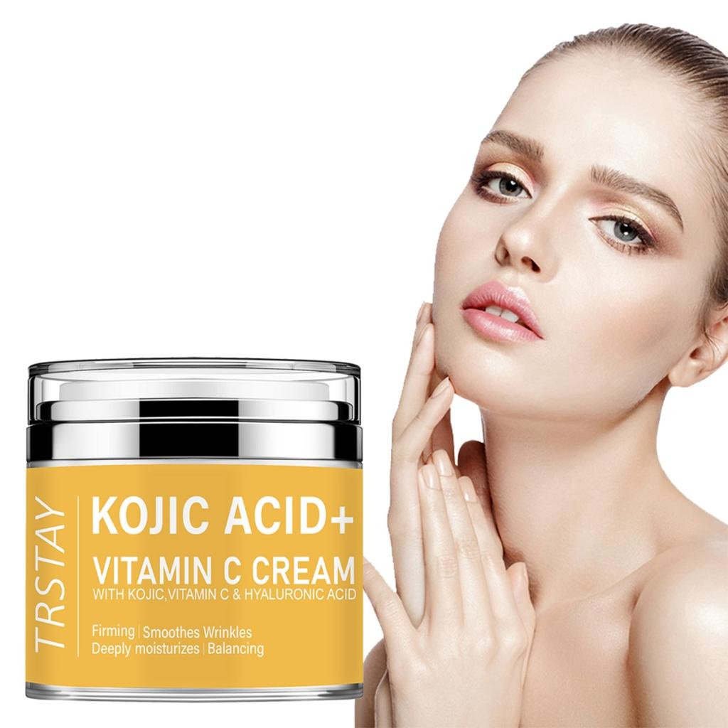 Kojic Acid + Vitamin C Cream for Body Neck and Face Whitening Moisturing Brightening Tightening Cream