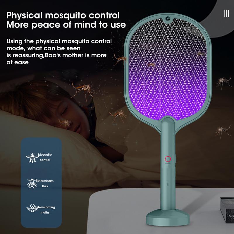 UV Light Mosquito Killer Lamp Bug Zapper Summer Electric Fly Swatter Mosquito Trap Flies USB Chargeable Mosquito Swatter Killer