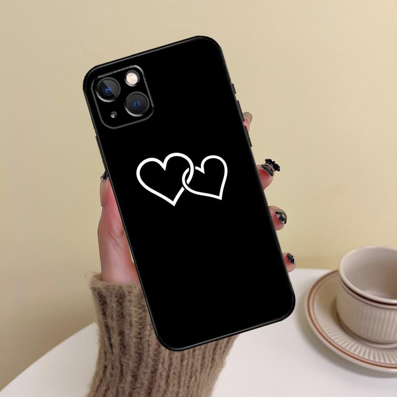 Милый Чехол-Сердечко Для iPhone 17 Pro Max 14 13 12 11 15 16 Pro Max mini Plus 16e 17 Air Cover Funda