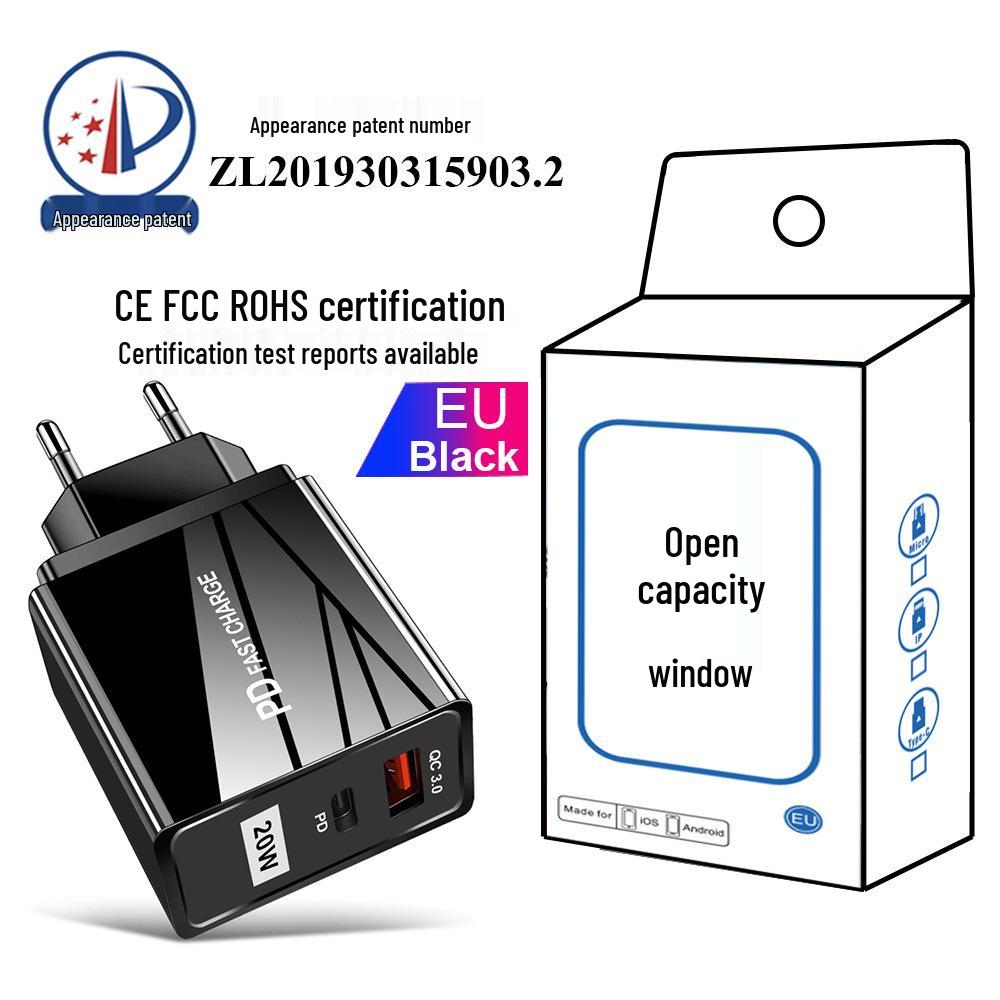 Двойное быстрое USB-зарядное устройство - 5В/9В/12В, QC3.0+PD, стандарты ЕС/США