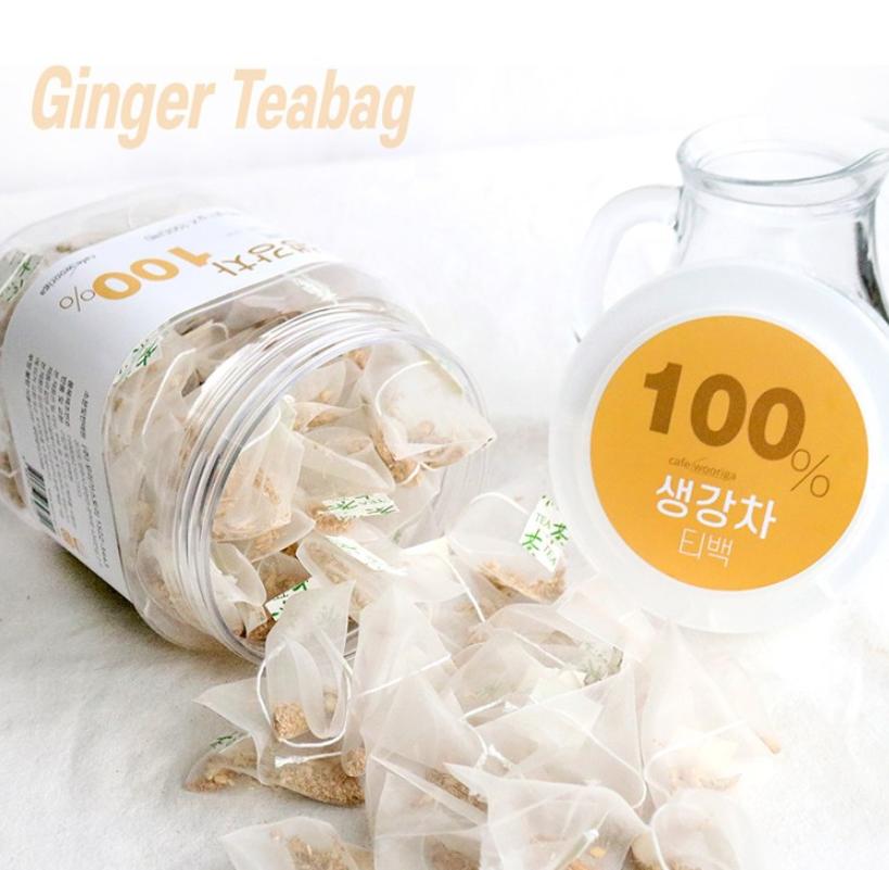 Премиальный корейский имбирный чай в пакетиках – 20 пакетиков, настоящий травяной оздоровительный напиток