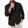 Casual Style Safari Men Shirts Outdoor Work Travel Button Down Tops Long Sleeve Hiking Camping Utility Shirt With Flap Pocket