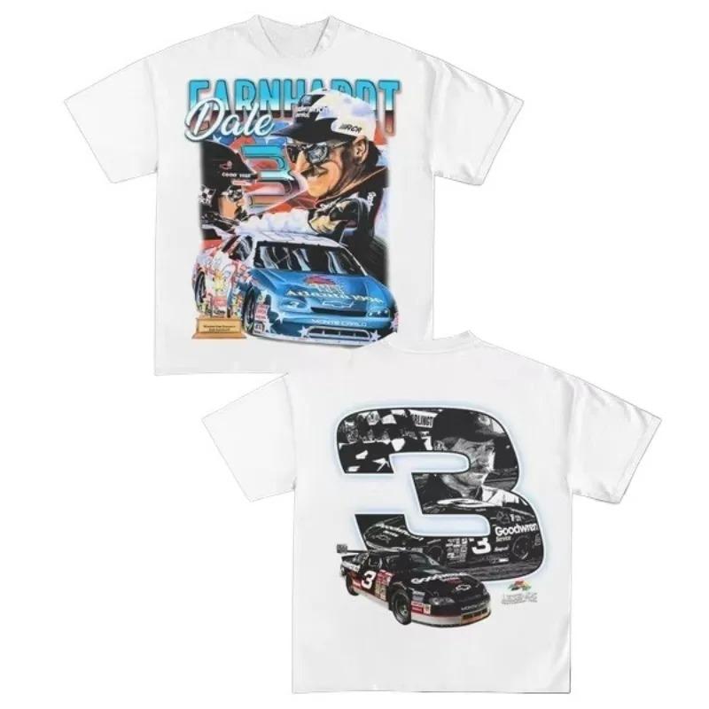 Legends Dale Earnhardt NASCAR Racing T-Shirt Men Women Summer New Tee High-street Y2K Harajuku Hip Hop Fashion Short Sleeve Loose Casual Oversized Top