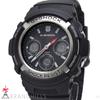 Аналогово-цифровые солнечные черные радиоуправляемые мужские часы G-SHOCK, смола/нержавеющая сталь, циферблат, AWG-M100-1AJF