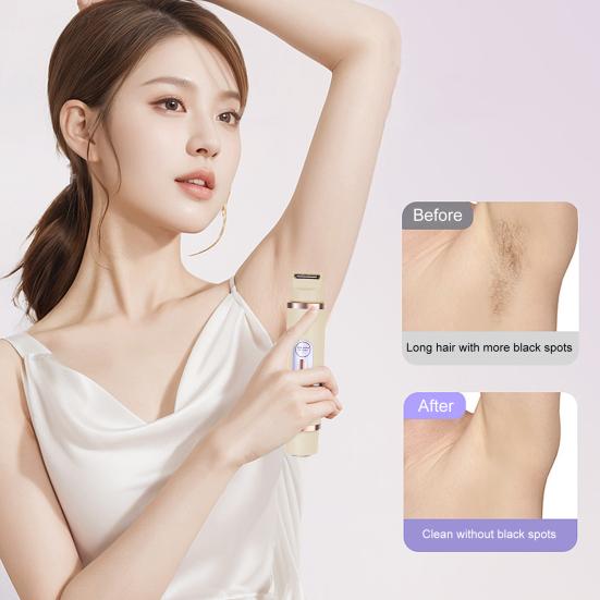 Женская электробритва USB перезаряжаемая двойная головка IPX7 водонепроницаемая портативная для лица, тела, зоны бикини, рук, ног, эпилятор, бритва, триммер