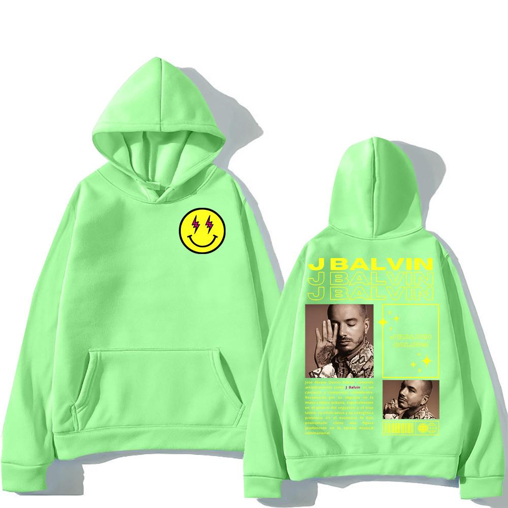 Худи J Balvin Винтажное Классическое Мода Хип-Хоп Мужские Женские Свитшоты Повседневные Флисовые Уличная Мода Пуловеры Y2K Повседневная Одежда