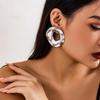 Metal Earrings for Women's High-end Sense, Large Circle, Exaggerated Style, Personalized Simple Design Sense, Fashionable Earrings.