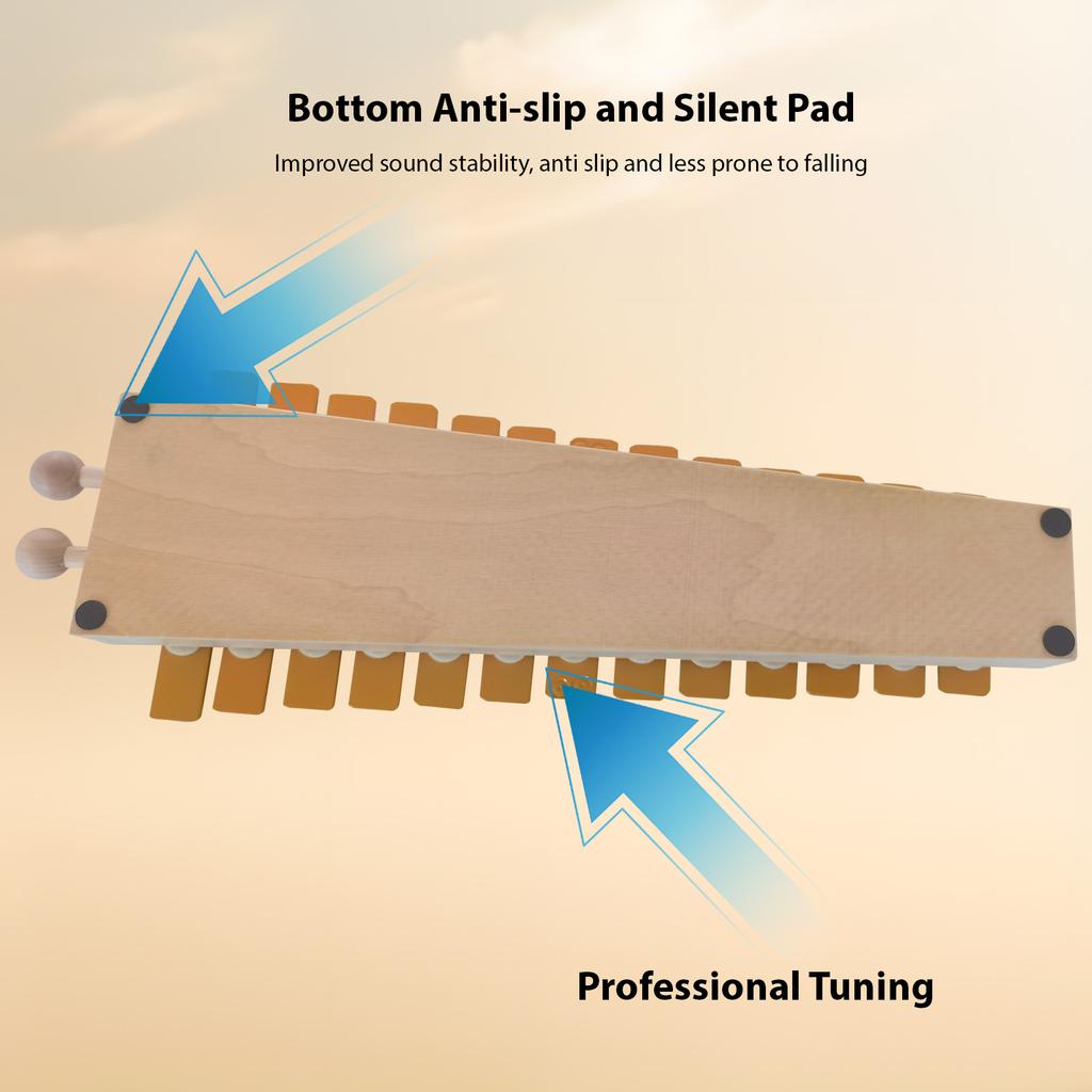 13 нот Глокеншпиль Классический Деревянный Цвет Ксилофон Металлические Клавиши Ударный Ритм Ручной Музыкальный