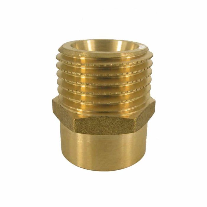 Raccord Laiton Mamelon Double Réduit 1/2 IG x 3/4 AG en Laiton CW617N pour installations fiables, eau potable et chauffage