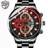 Creative Men's Watch Stainless Steel Watch Large Dial Watch Quartz Watch Fashion Men's Watch Calendar Watch Sports Watch