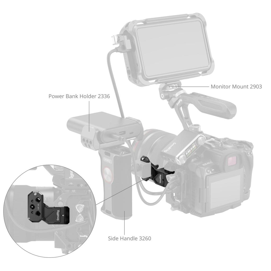 SmallRig Side Handle Extension Adapter 4458 (Chute Interface)