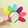 Красочная повязка на голову с декором в виде солнечных цветов, эластичная дизайнерская детская повязка для волос, рождественский макияж, ежедневные вечерние аксессуары для волос