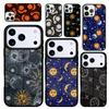 Чехол Case для iPhone 17 Air 16 Pro Max 15 Plus 11 13 Mini 14 12 Задняя крышка телефона Винтажная Луна и Солнце Звезды