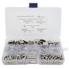 160pcs 6 Styles RV Shelf Pins Kit Nickel Shelf Support Pegs Cylindrical Pins Holder L Shaped Bracket for Cabinets