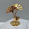 Handmade Ginkgo Candle Holder Exquisite Metal Candlestick Romantic Nordic Candle Holder  Home Decor