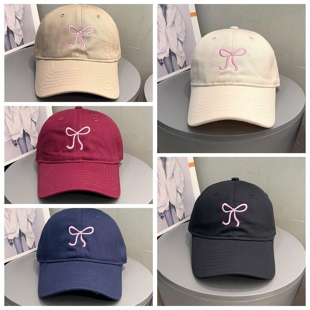 Embroidery Embroidery Bow Baseball Cap Bowknot Peaked Cap Casual Bowknot Baseball Hat Girl