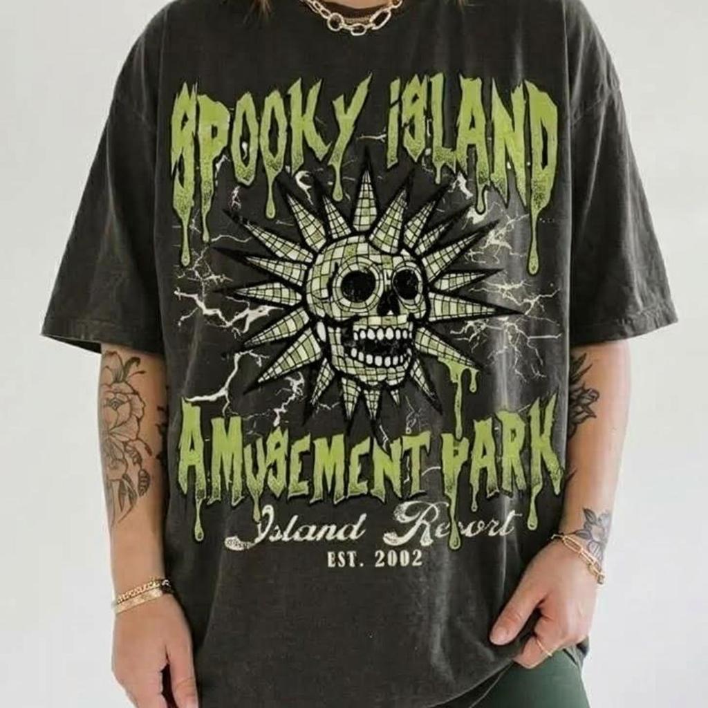 Spooky Island Amusement Park Shirt, Retro Y2K Scooby Movie Tee, Vintage Grunge Comfort Colors T-Shirt
