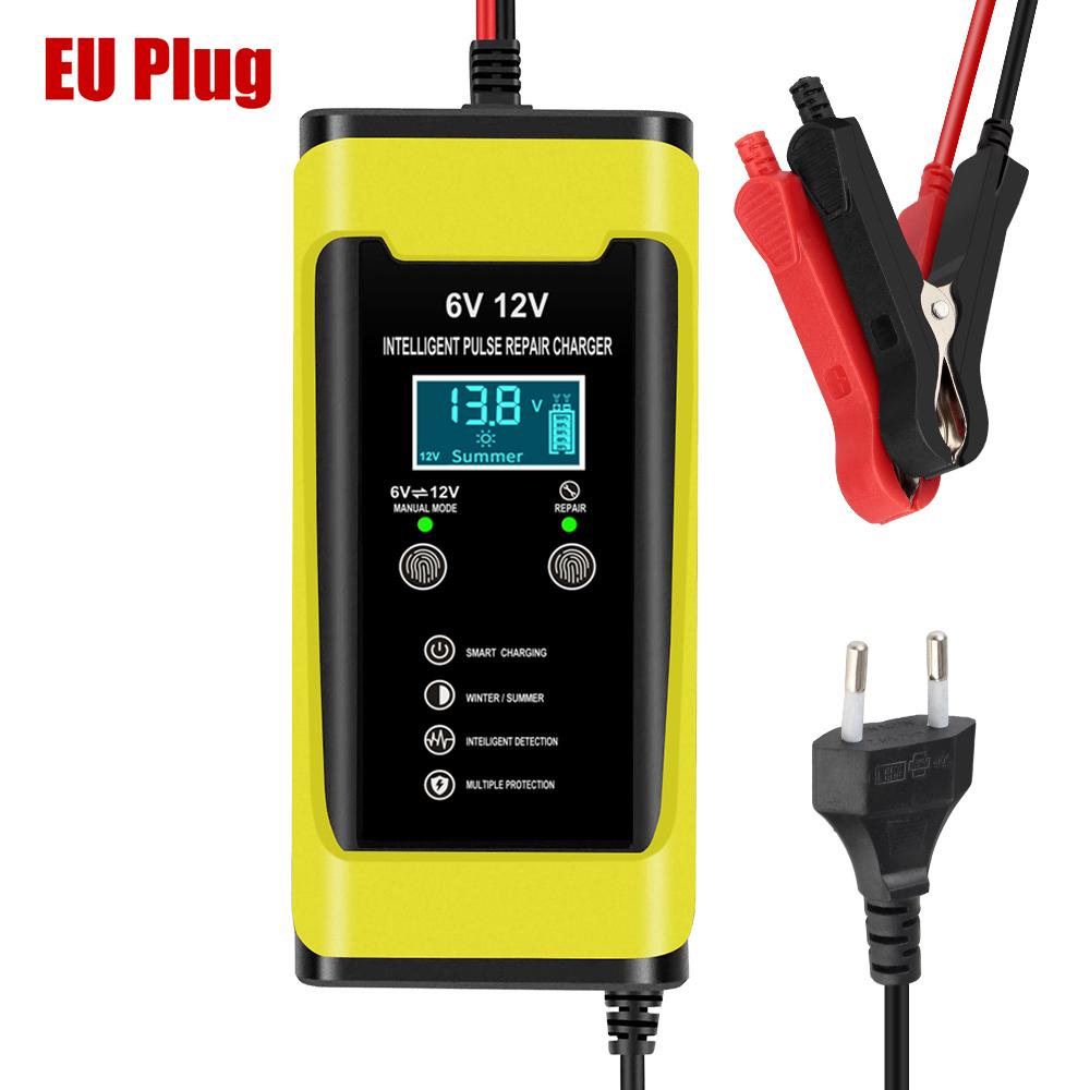 12V 6A RV Supplies Lead Acid Batteries Chargers Storage Cell Maintance Digital Smart Pulse Repair Boat Car Battery Charger 90W