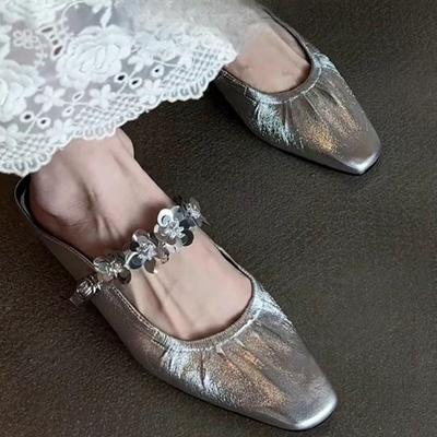 Новый стиль женской обуви Полушлепанцы Сандалии и шлепанцы на толстом каблуке