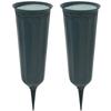 2 Pcs Cemetery Vases with Spikes for Memorial Cemetery Decorations Cone Vase