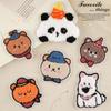 Embroidery Label Chenille Patch Towel Embroidery Cartoon Cat Bear Patch Sticker Embroidery Sticker Accessories Cloth Sticker