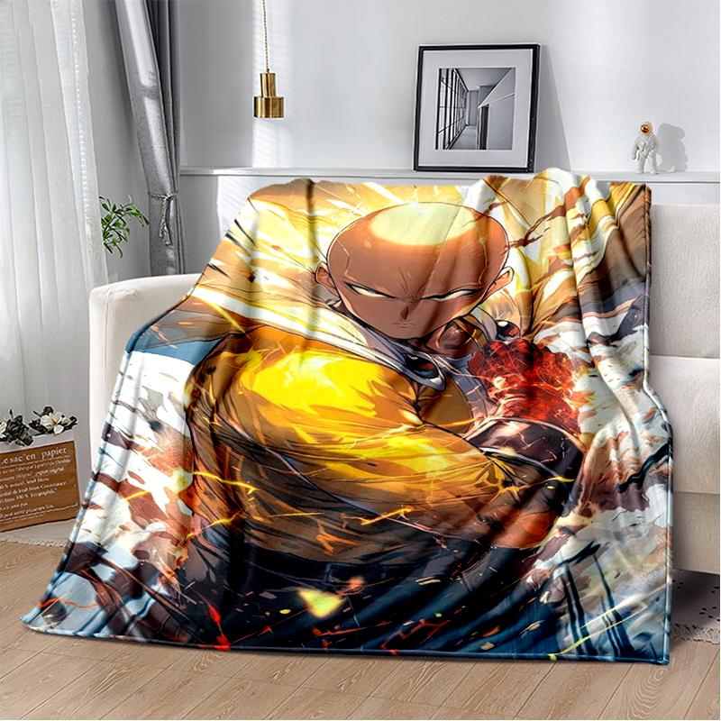3D Мультяшное Аниме One Punch Man Сайтама, Мягкое Одеяло, Мягкий Плед для Дома, Спальни, Кровати, Дивана, Покрытие для Путешествий, Подарок Ребенку