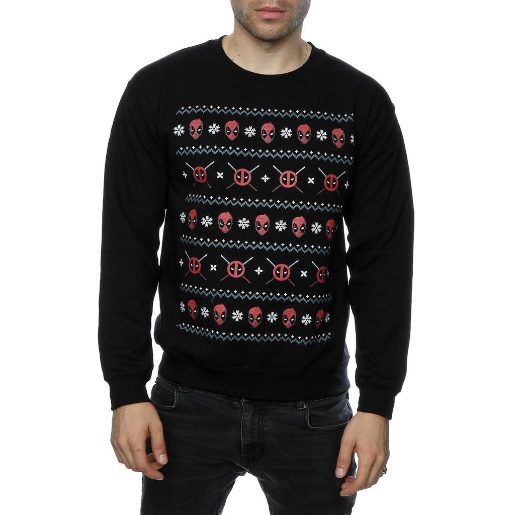 Marvel Mens Deadpool Christmas Sweatshirt