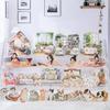 Home Leisure Theme Character Diorama Stickers 100 Sheets For Scrapbooking Journal DIY Decoration Collage Diary