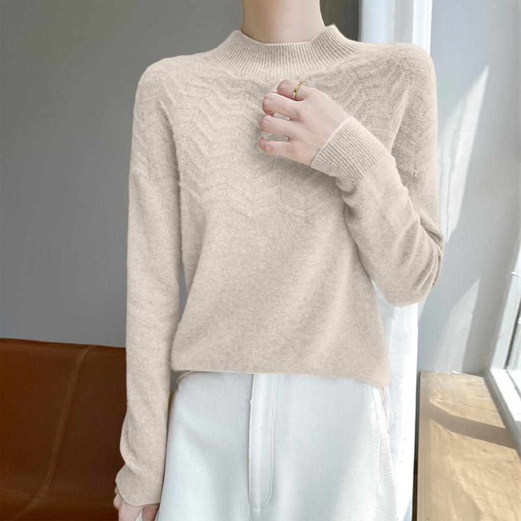 Women's Warm Half Turtleneck Pullover Long Sleeve Sweater