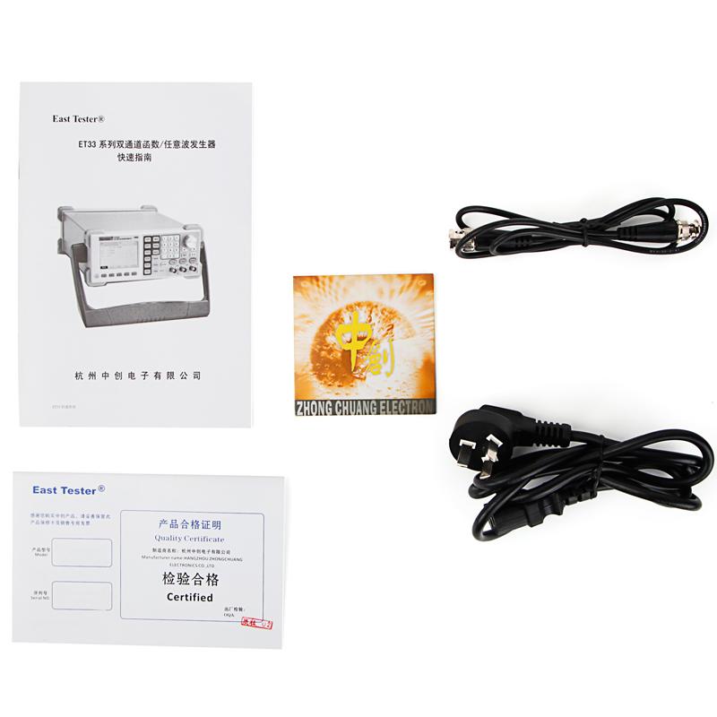 East Tester ET3315/3325/3340/3360 Функция Генераторы сигналов произвольной формы 200 МС/с 25-60 МГц Двухканальное USB-устройство