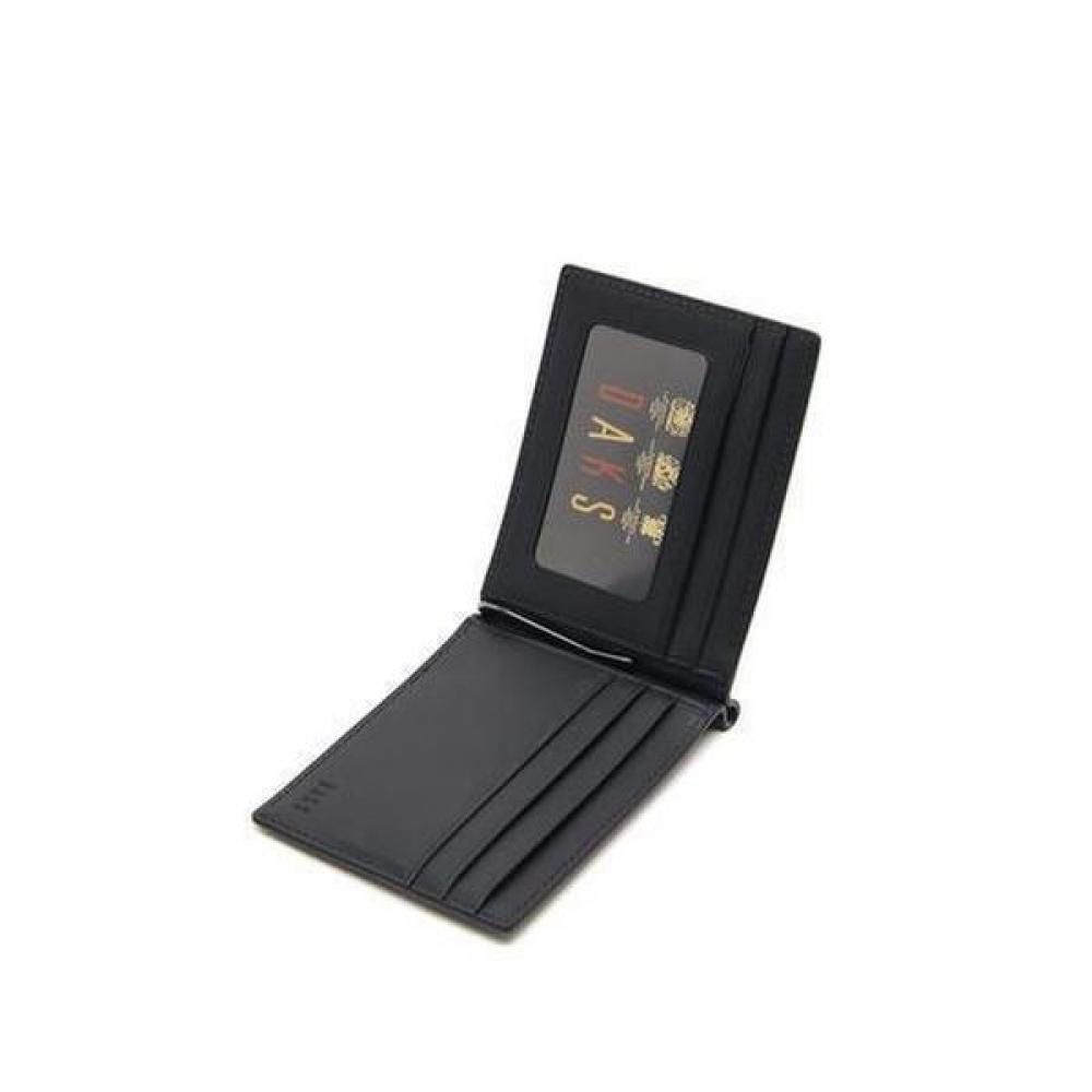 Daks Black Leather Classic Money Clip Dd Logo Dbwa6e324bk