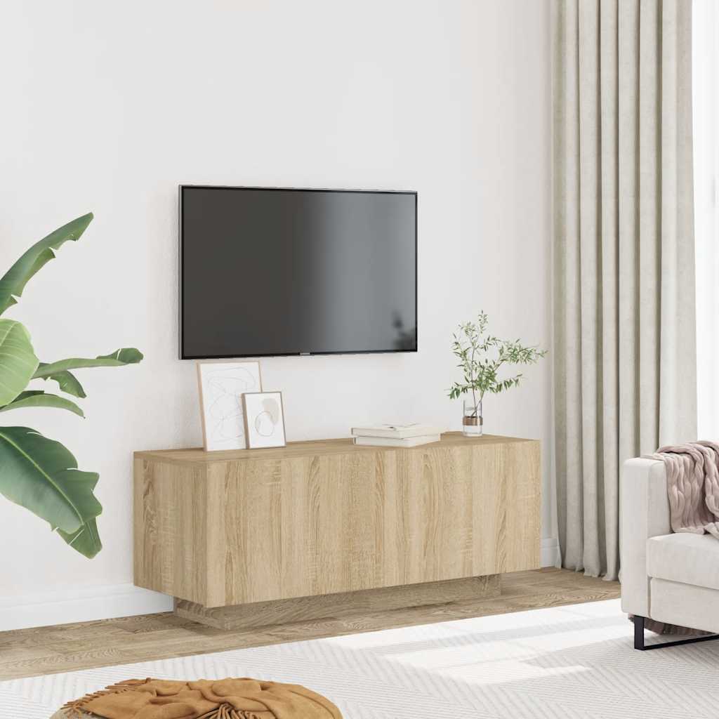 Vidaxl Szafka Pod Telewizor, Dąb Sonoma, 100X35X40 Cm