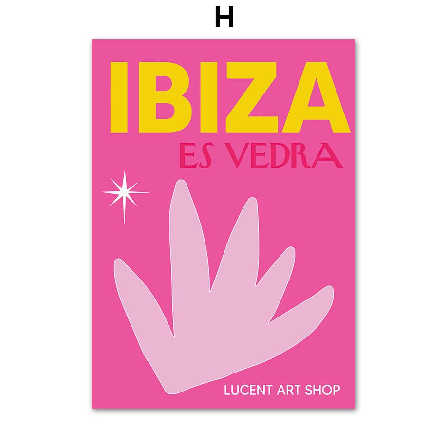 Абстрактный туристический город плакат на скандинавскую тему Италия Мексика пляж пальма коралловая ракушка настенная живопись на холсте настенные панно Декор в гостиную