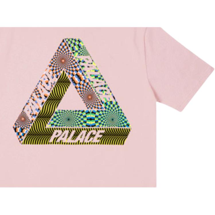 Palace Футболка с короткими рукавами и круглым вырезом Tri-Eye с логотипом, топы унисекс, светло-розовый P21TS240