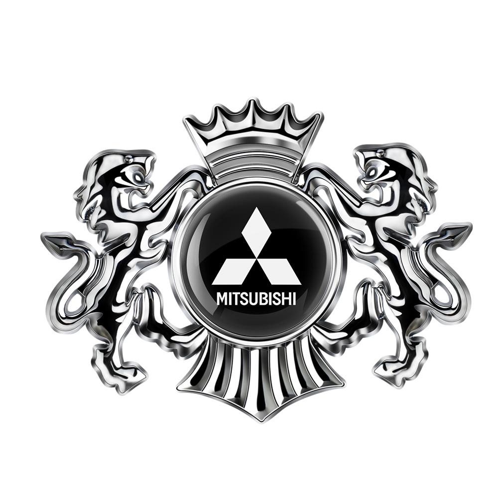 nlvc3 For Mitsubishi Ralliart Xpander Outlander Colt Lancer EX Outlander ASX Competition Metal Car Badge Sticker Body Trunk Decoration