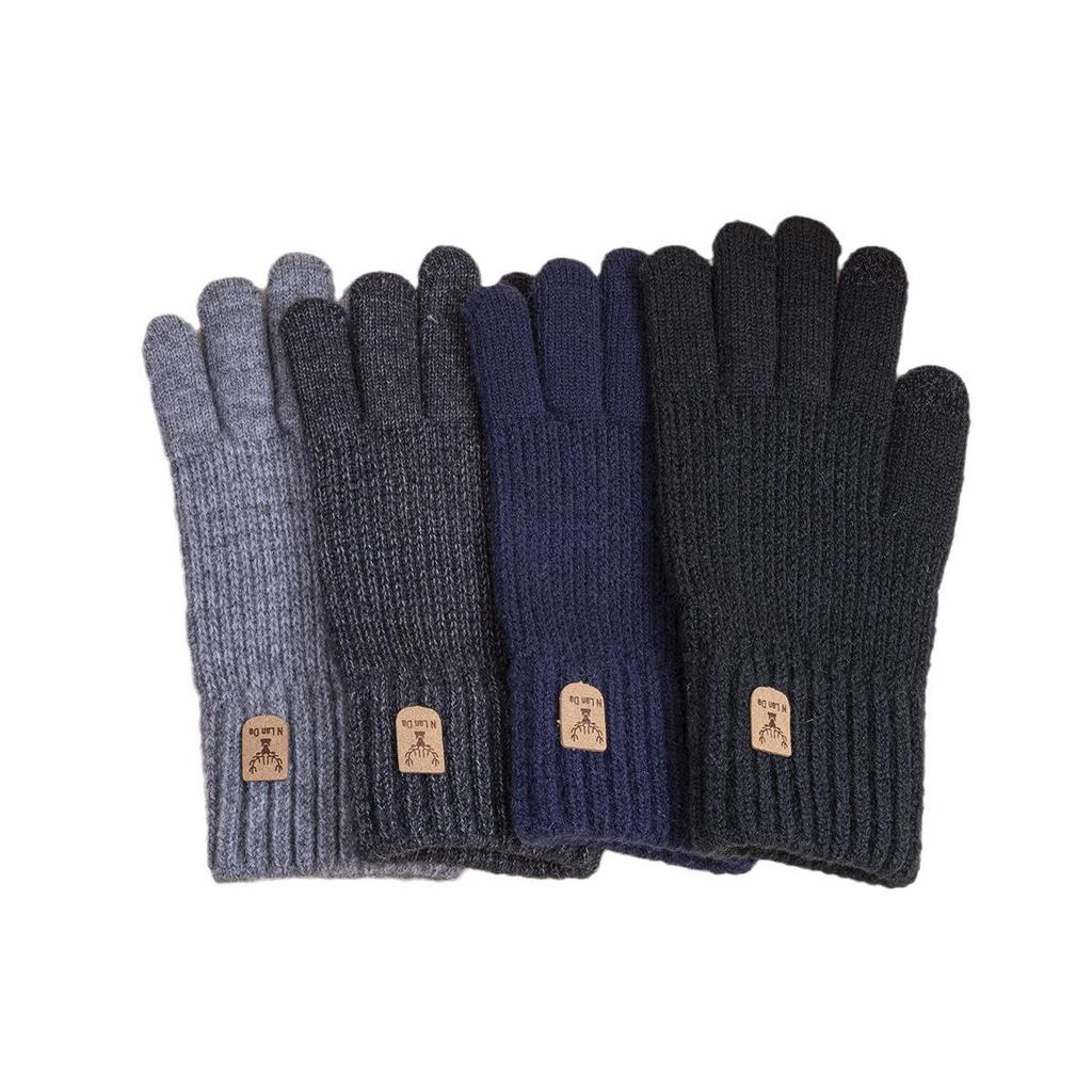 Модные мужские перчатки для верховой езды и вождения на осень/зиму — толстые, теплые, морозостойкие, для студентов и спортсменов.