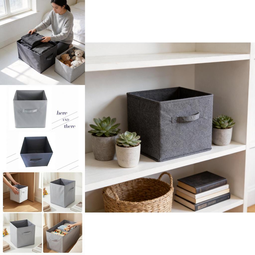Toy And Clothing Storage Bin Oxford Cloth Handheld Container For Home Use